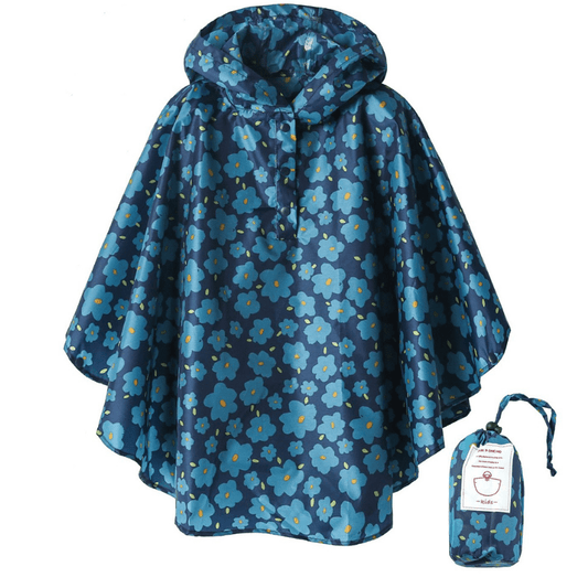 Poncho de Pluie Fille - RainDrops Girl bleu / S