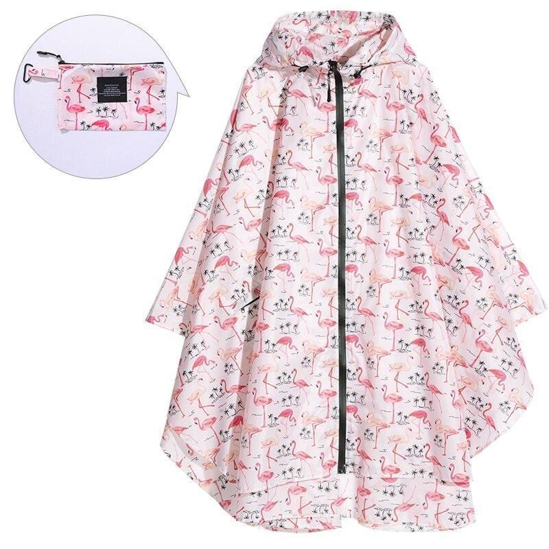 Poncho de Pluie "Flamands Roses" pour Femme Rose