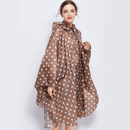 Poncho de Pluie Long - Collection Premium marron