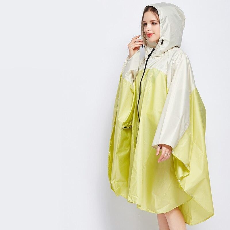 Poncho de Pluie pour Adulte jaune & blanc