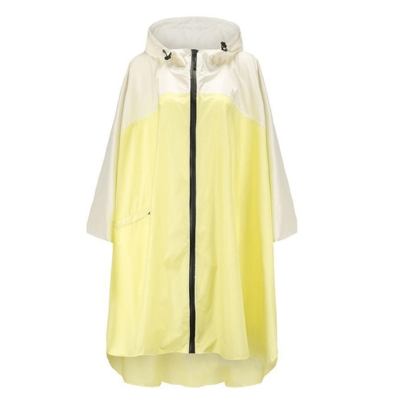 Poncho de Pluie pour Adulte jaune & blanc