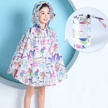 Poncho de Pluie pour Fille avec Motifs Animaux