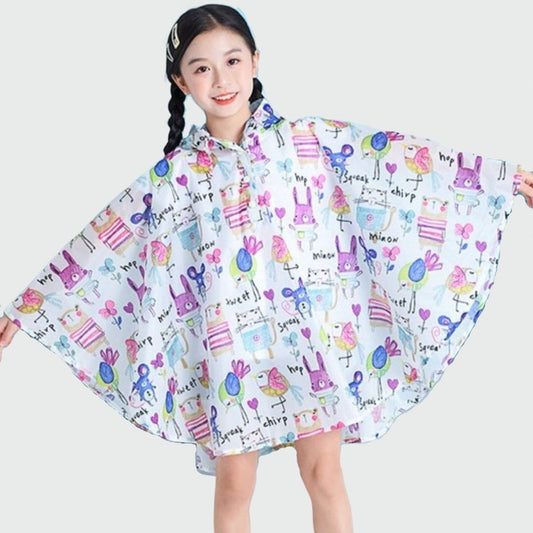 Poncho de Pluie pour Fille avec Motifs Animaux animaux / S