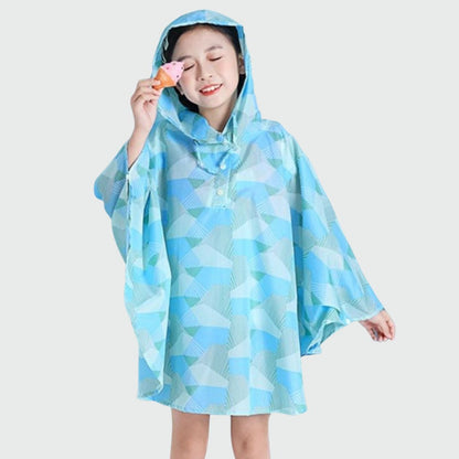 Poncho de Pluie pour Fille - Bleu bleu / S