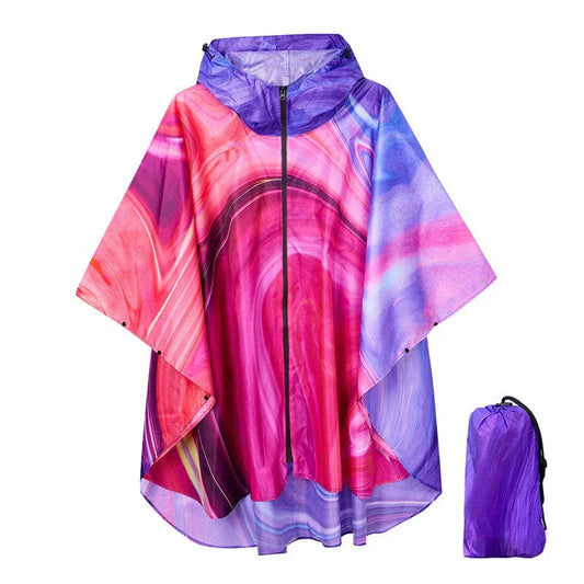 Poncho de Pluie Violette & Rose Violet & Rose / unique