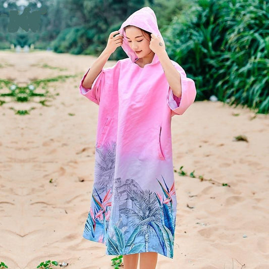 Poncho de Surf pour Femme rose