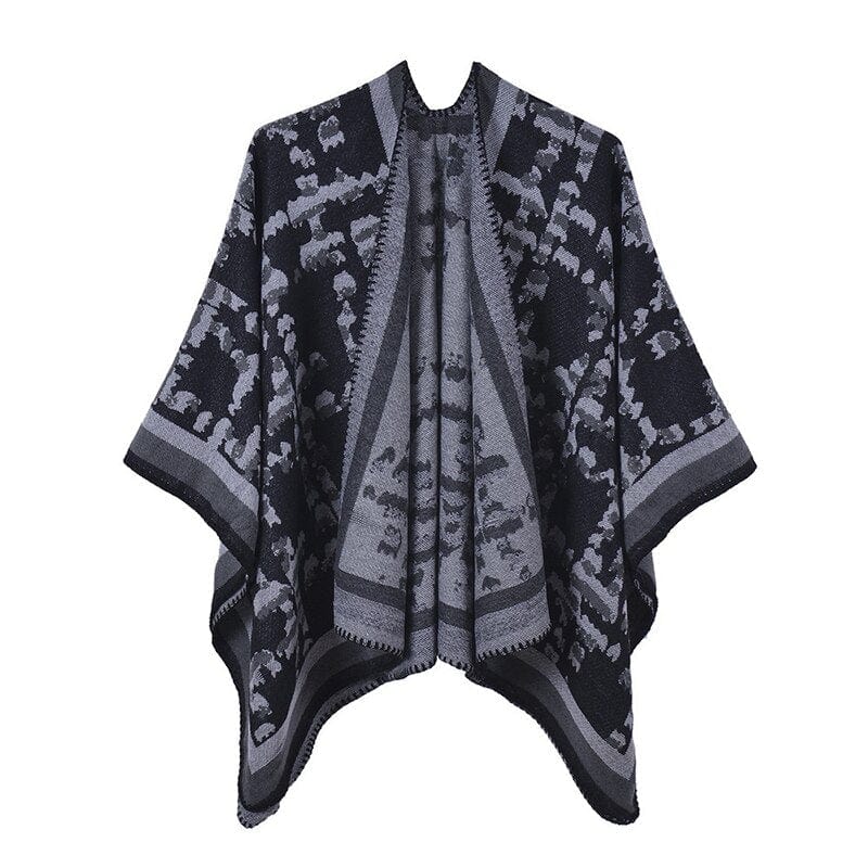 Poncho Élégance Féminine Noir