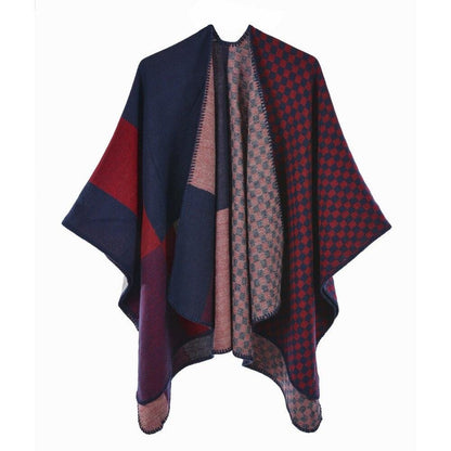 Poncho élégant pour femmes bordeaux