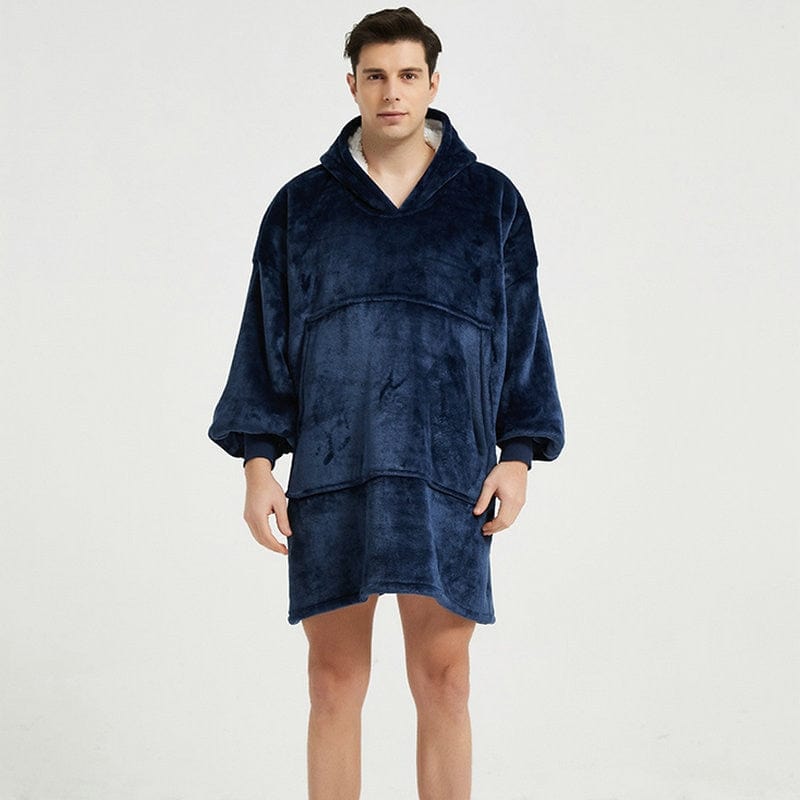 Poncho en Polaire pour Homme Bleu Marine