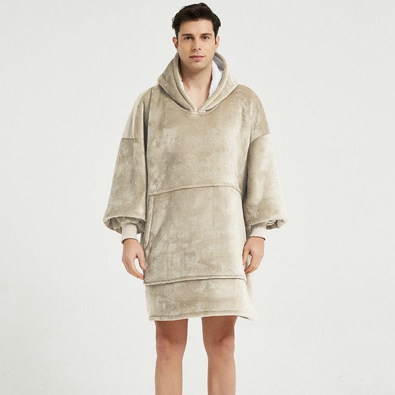 Poncho en Polaire pour Homme Kaki