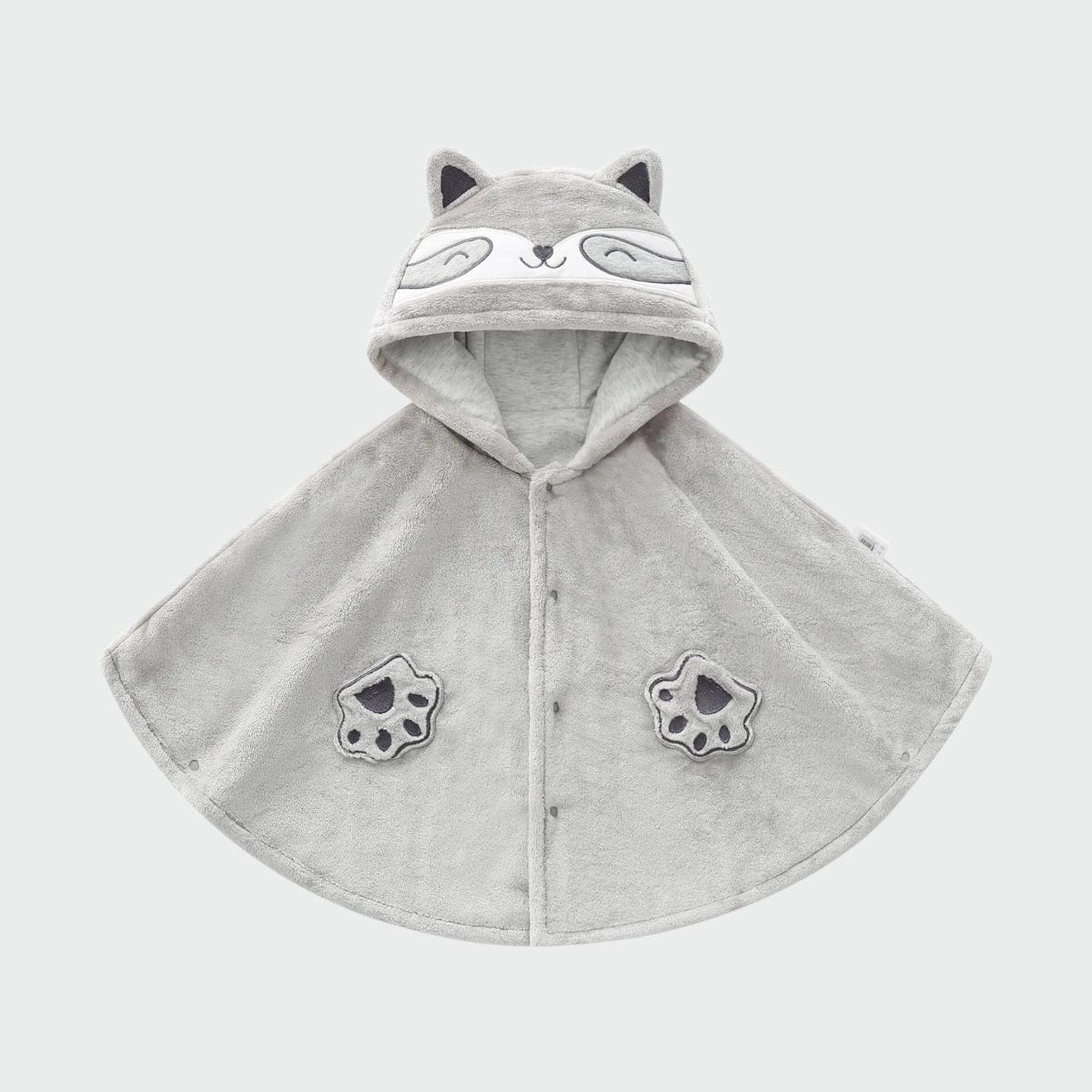 Poncho Enfant Chat Gris - Collection Féline gris / 12 mois