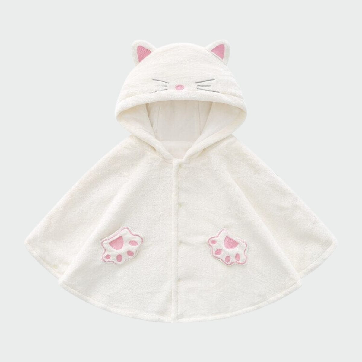 Poncho Enfant Chaton Beige / 12 mois