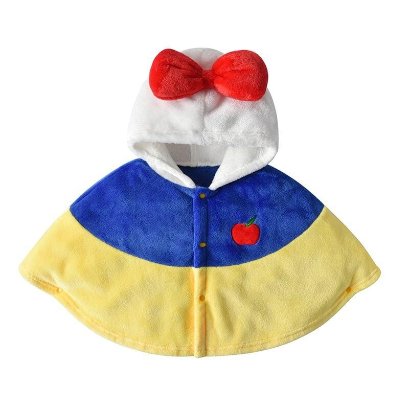 Poncho Enfant Hiver Blanche Neige jaune & Bleu / 0-3 ans