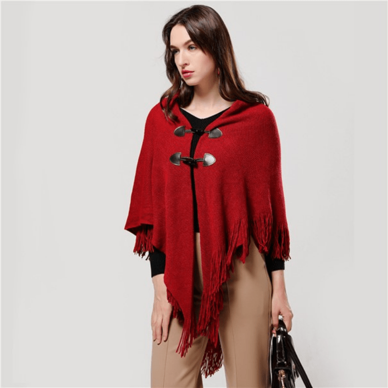 Poncho Femme avec Franges Stylish