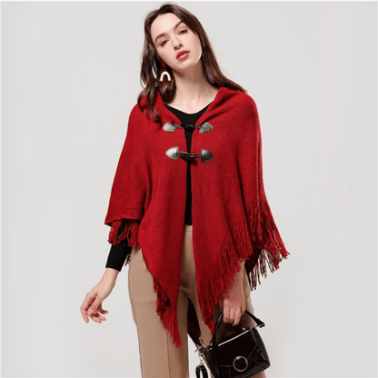 Poncho Femme avec Franges Stylish