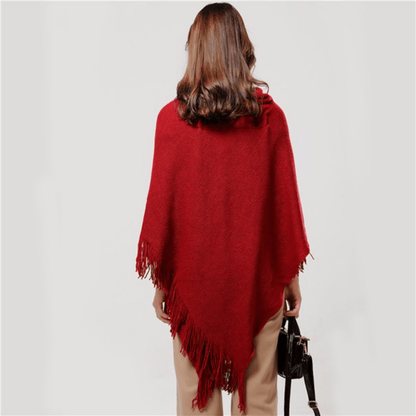 Poncho Femme avec Franges Stylish