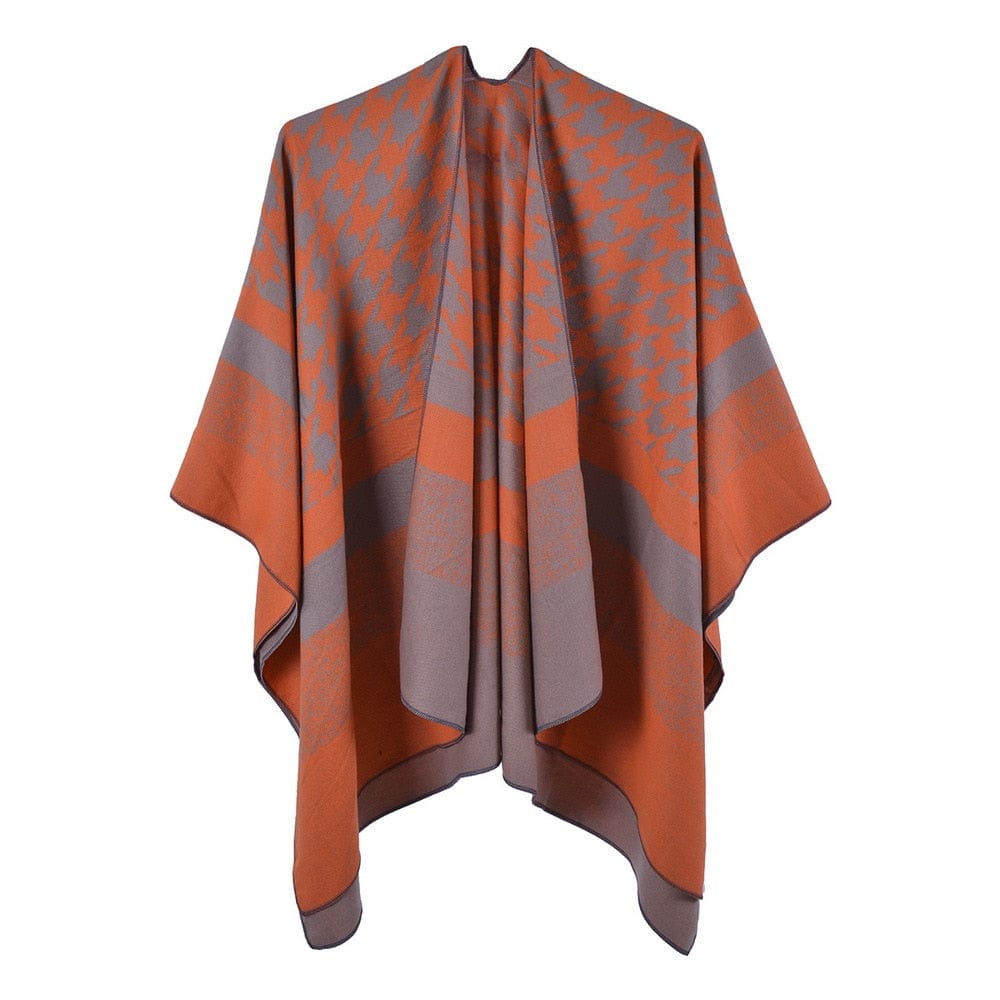 Poncho Femme Chaud pour l'Hiver rose