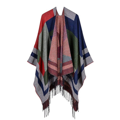 Poncho Femme Frange - Style Élégant 1