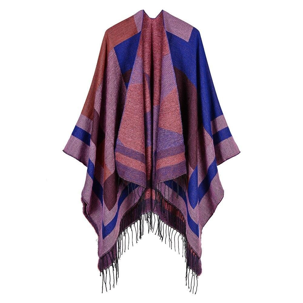 Poncho Femme Frange - Style Élégant 3