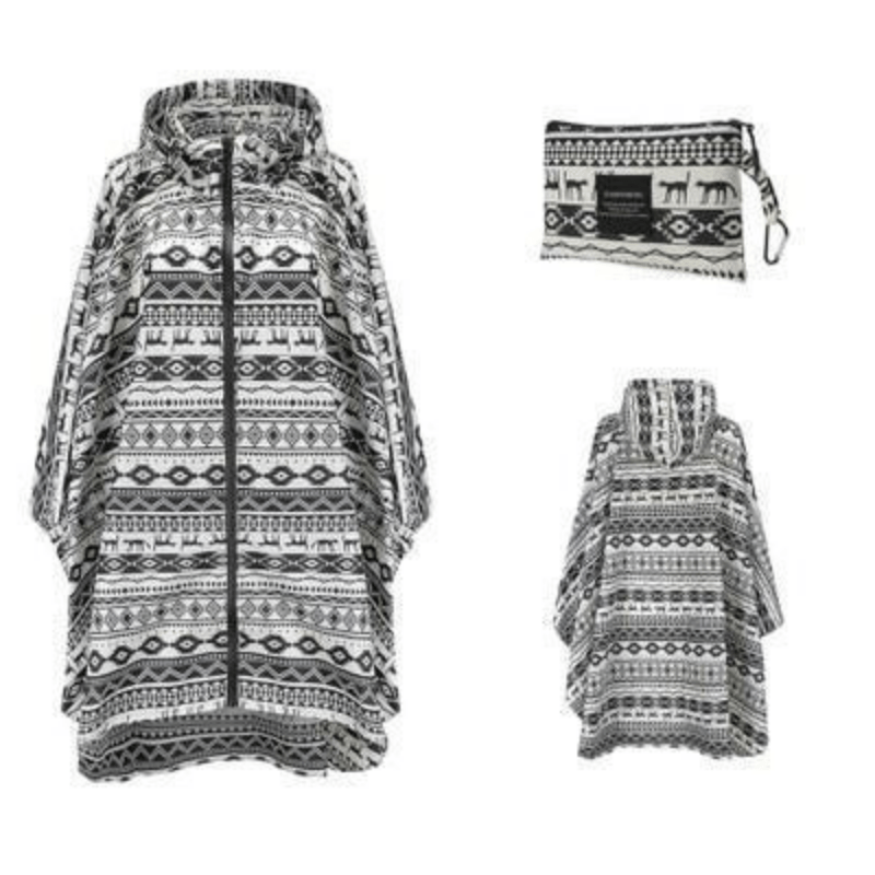 Poncho Femme Impermeable Gris