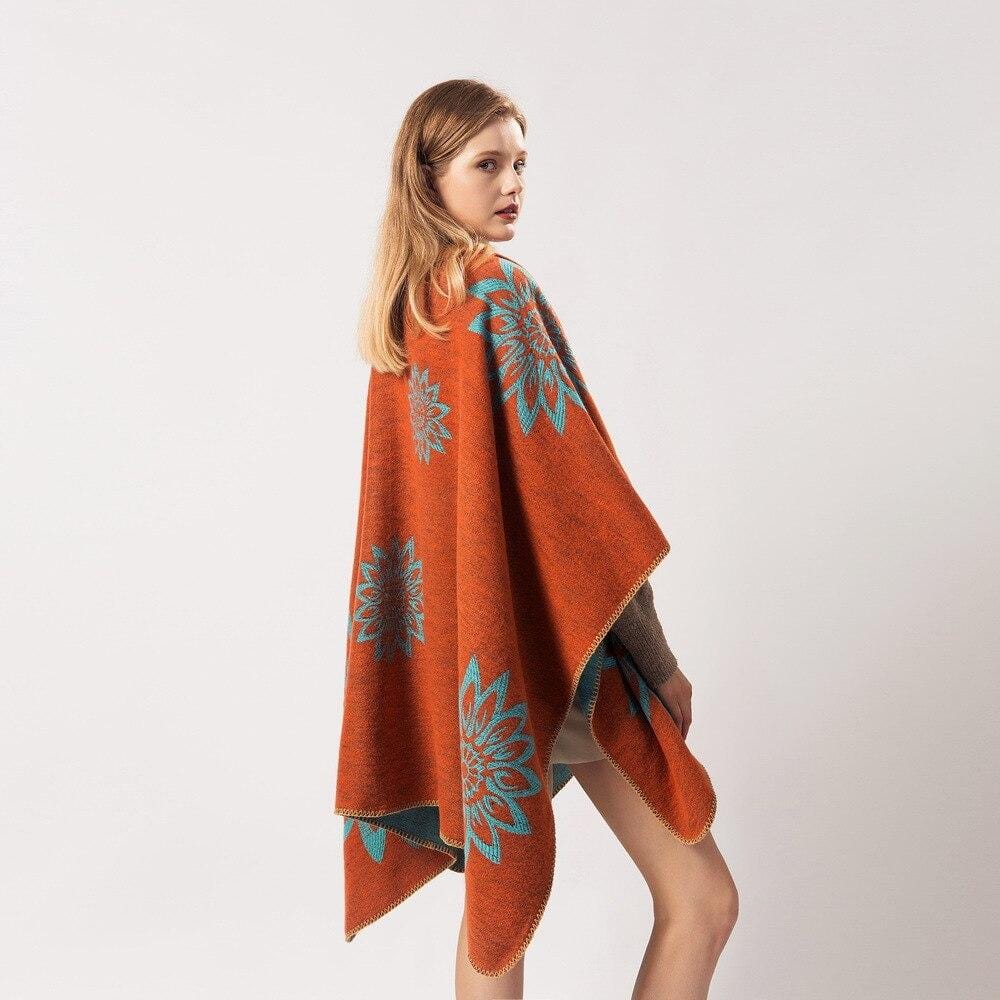 Poncho Femme Orange Sunset orange