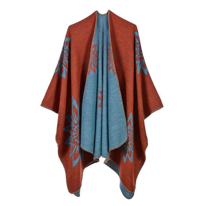 Poncho Femme Orange Sunset orange