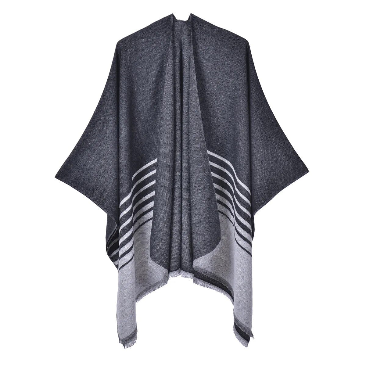 Poncho Femme Tendance - Style Élégant gris foncé