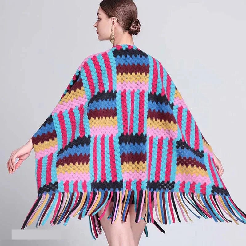 Poncho Femme Unique multicolore