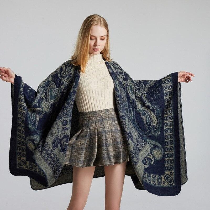 Poncho Femme XXL bleu