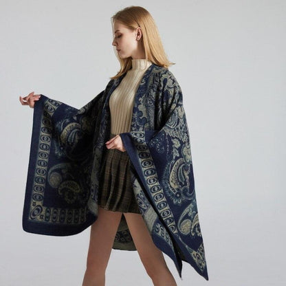 Poncho Femme XXL bleu