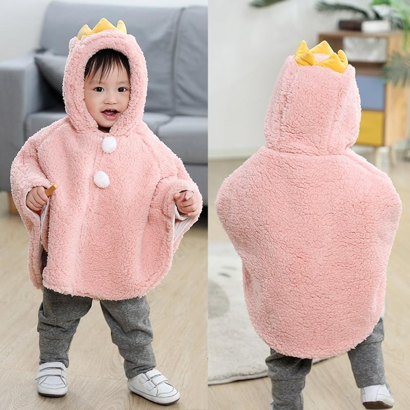 Poncho Fille à Capuche CozyBelle™ rose / 0-36 mois