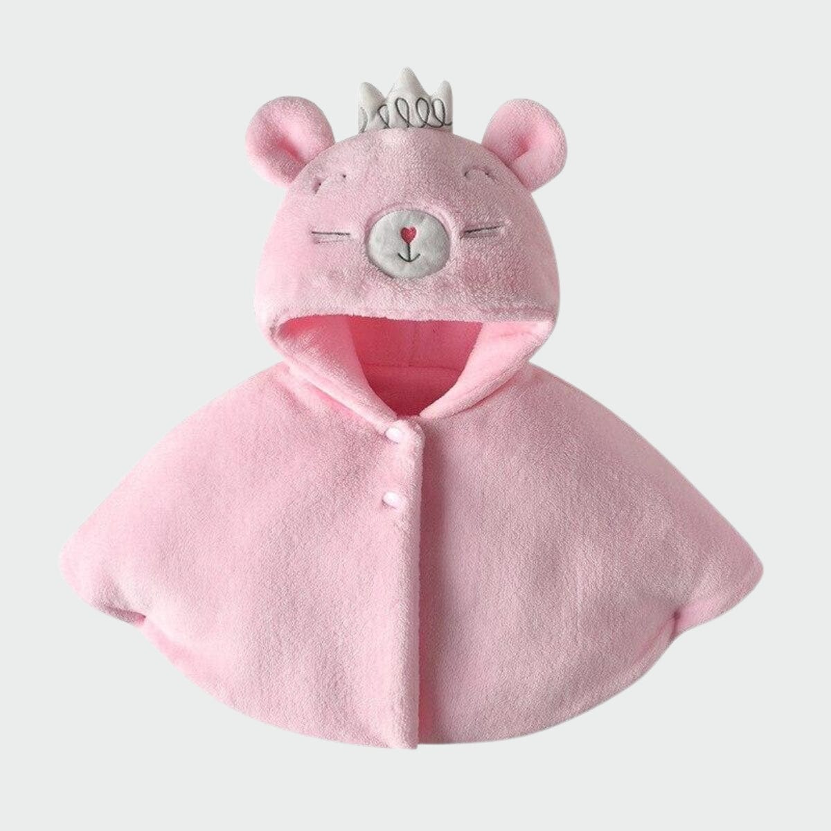 Poncho Fille Rose Hiver Cosy rose