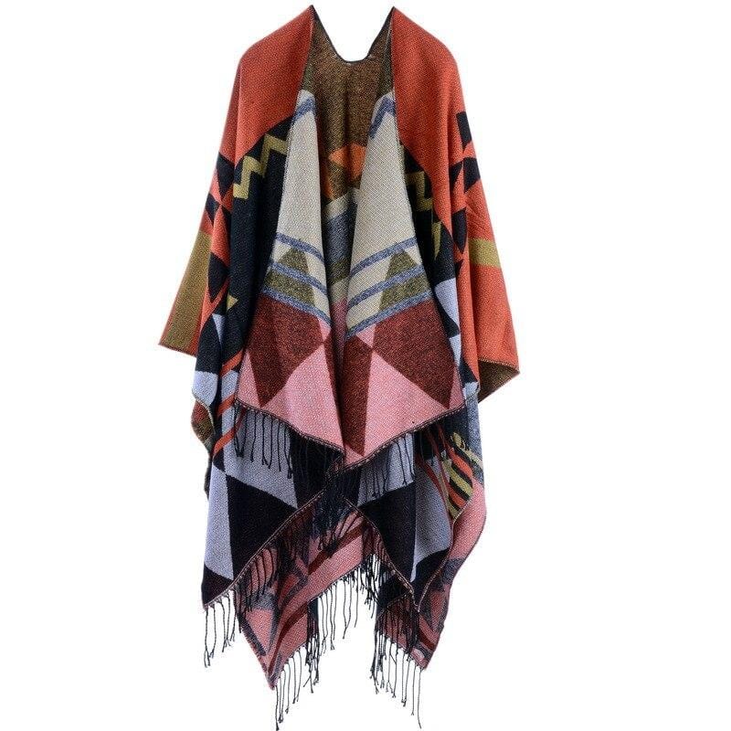 Poncho FringyStyle orange