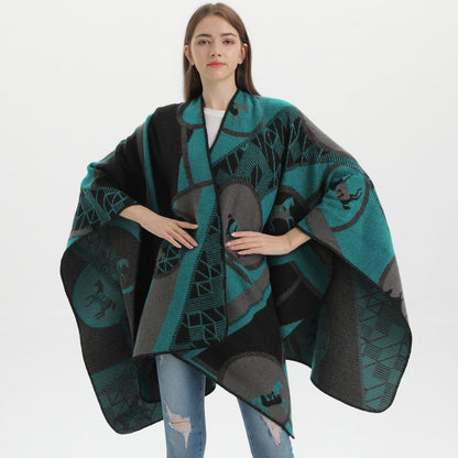 Poncho Hiver Femme - Collection Fashion chevaux