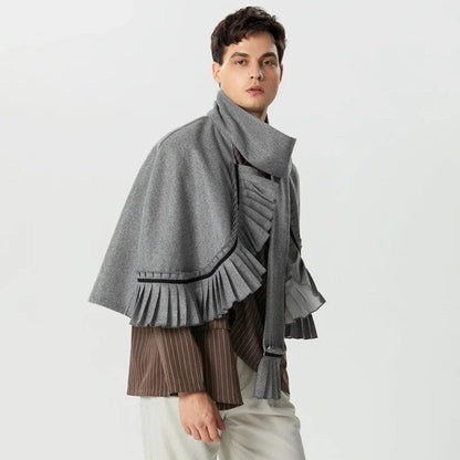 Poncho Homme avec Écharpe - Style Assuré