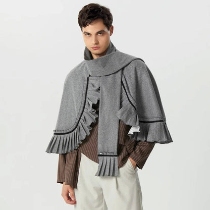 Poncho Homme avec Écharpe - Style Assuré