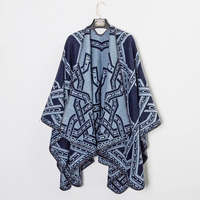 Poncho Homme Chaud - Collection Cosy bleu marine