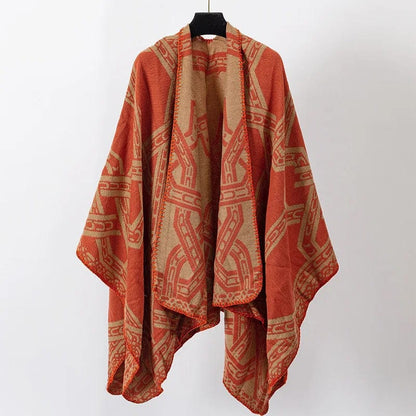 Poncho Homme Chaud - Collection Cosy orange