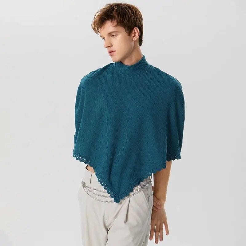 Poncho Homme Col Roulé - Style Élégant