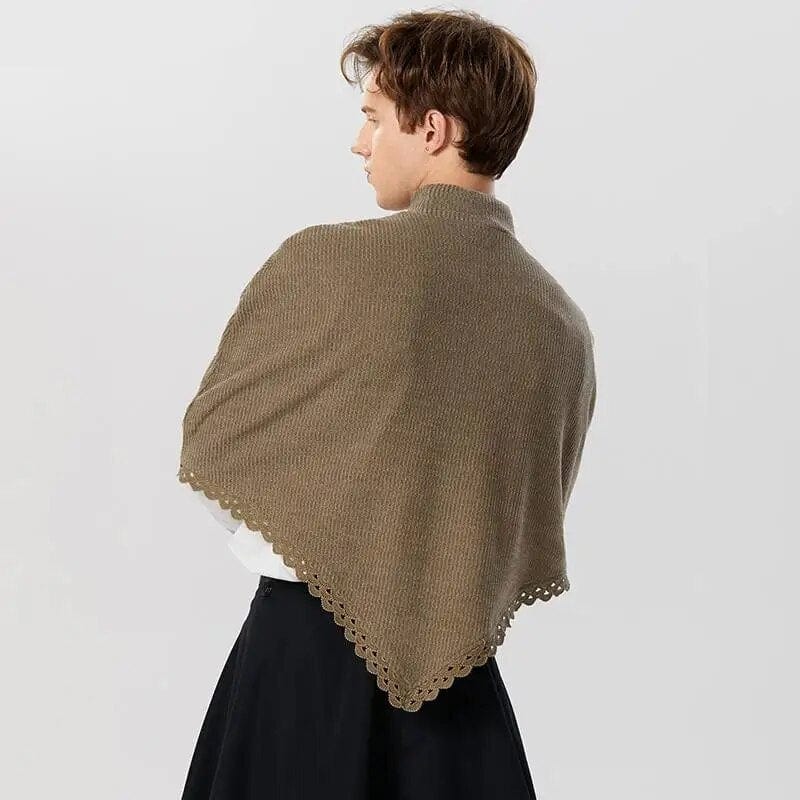 Poncho Homme Col Roulé - Style Élégant