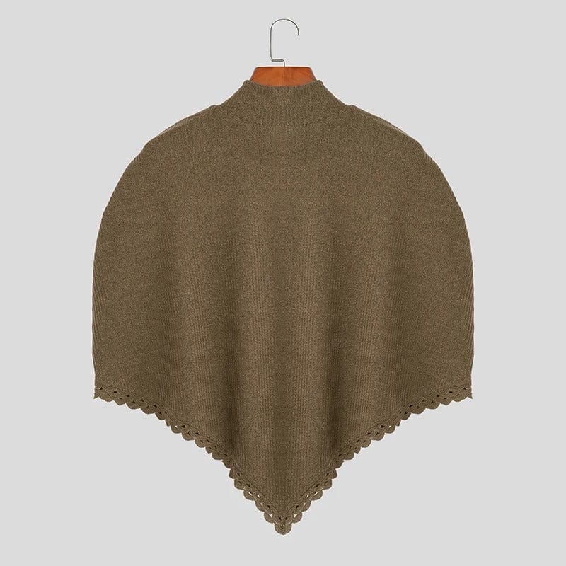 Poncho Homme Col Roulé - Style Élégant