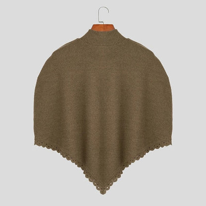 Poncho Homme Col Roulé - Style Élégant