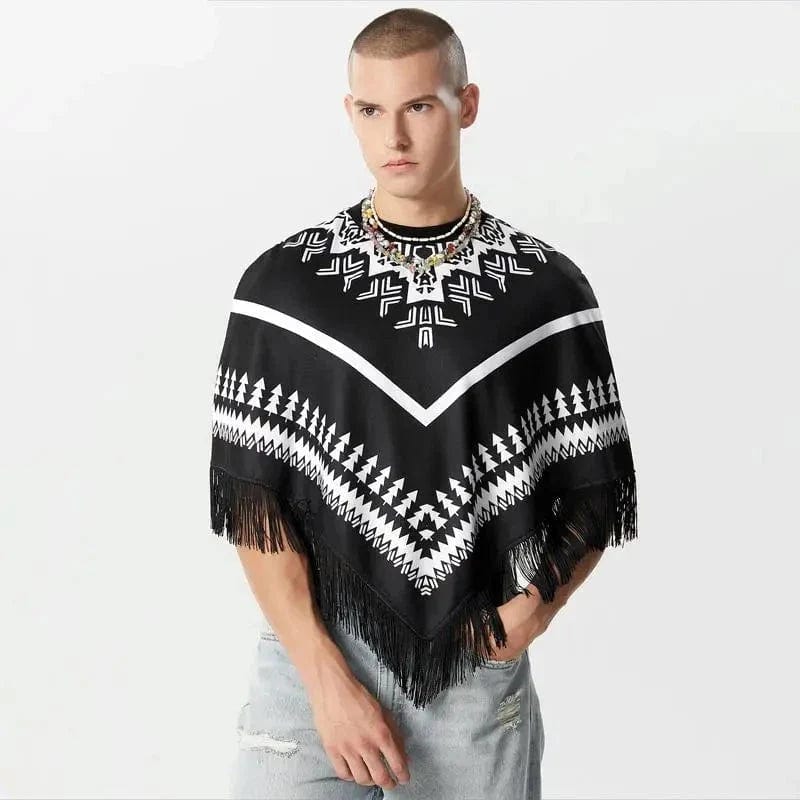 Poncho Homme Franges - Collection Mode