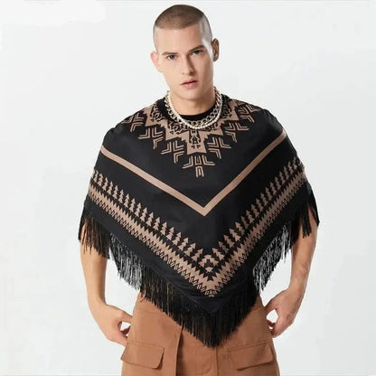 Poncho Homme Franges - Collection Mode