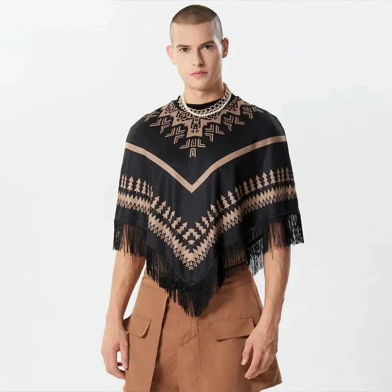 Poncho Homme Franges - Collection Mode