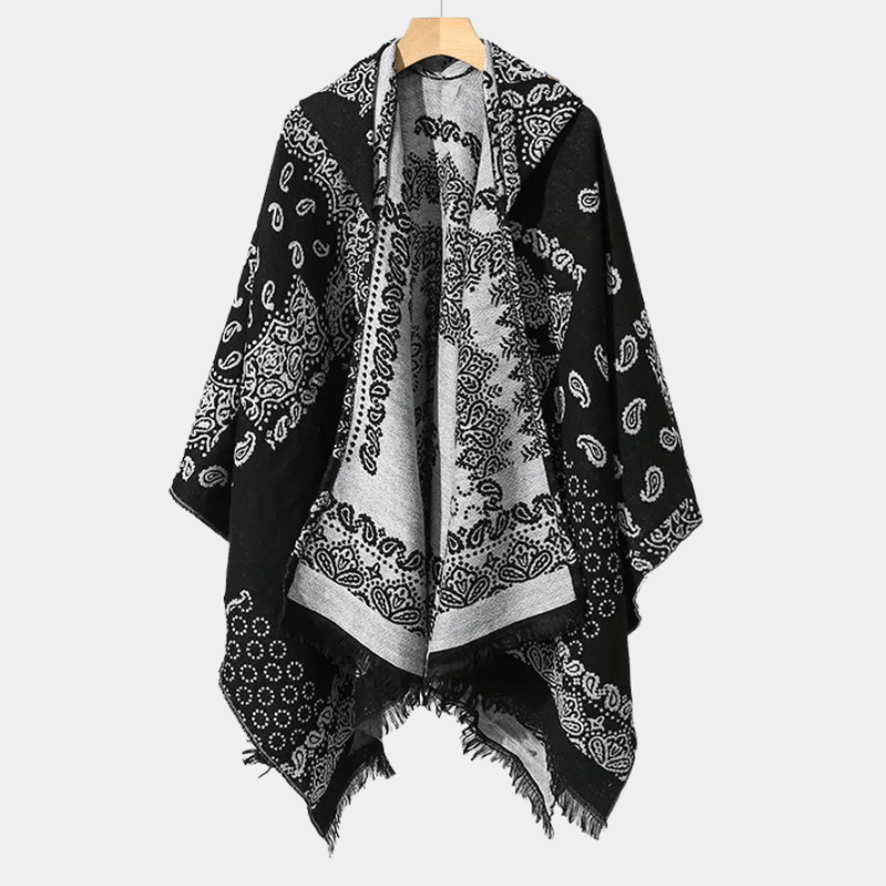 Poncho Homme Premium avec Capuche noir