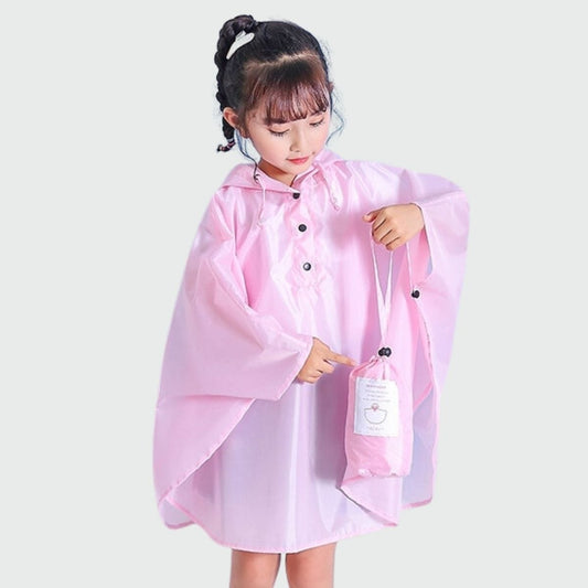 Poncho Imperméable pour Filles rose clair / S