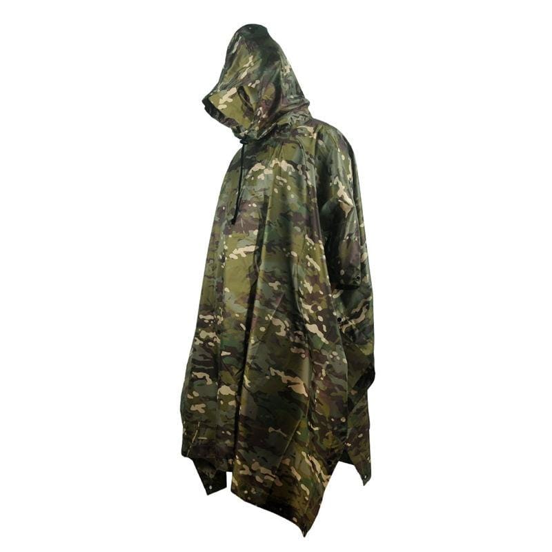 Poncho Imperméable Respirant pour la Randonnée Camouflage