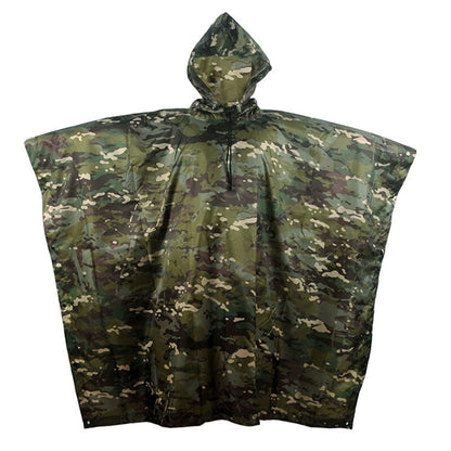 Poncho Imperméable Respirant pour la Randonnée Camouflage