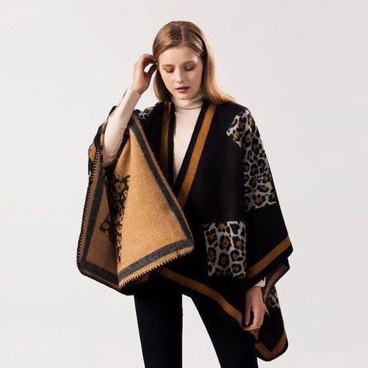 Poncho Léopard Femme - Style Sauvage